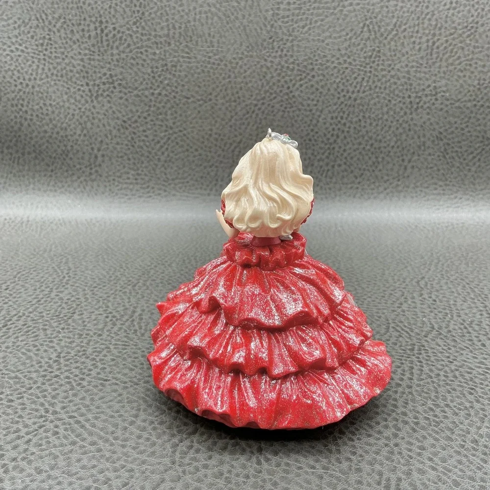 Hallmark Keepsake Ornament 1996 Club Barbie Happy Holidays Red Dress Christmas